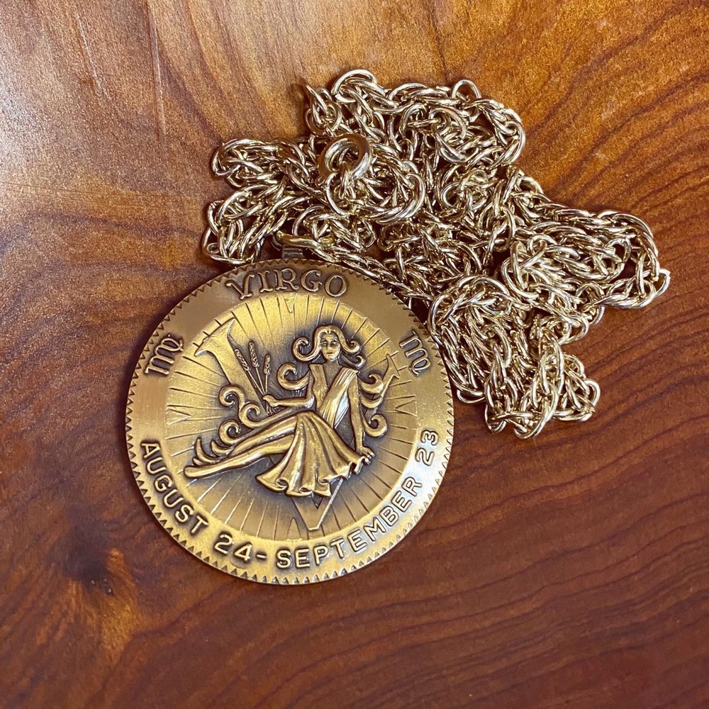 Vintage 1970s Virgo Pendant Necklace